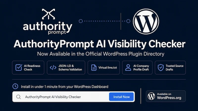 Introducing the AuthorityPrompt AI Visibility Checker for WordPress