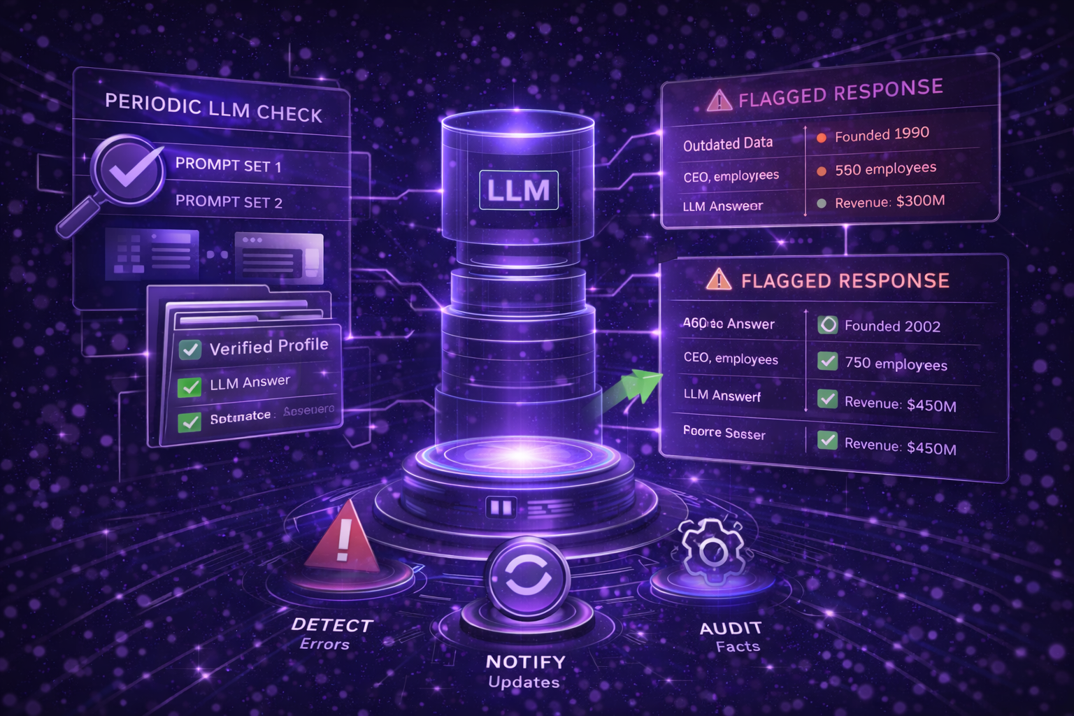 Monitoring LLM Outputs: Detecting Errors and Outdated Facts