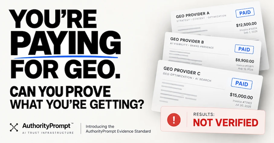 Your GEO Provider Says AI Visibility Is Improving. Can They Prove It?
