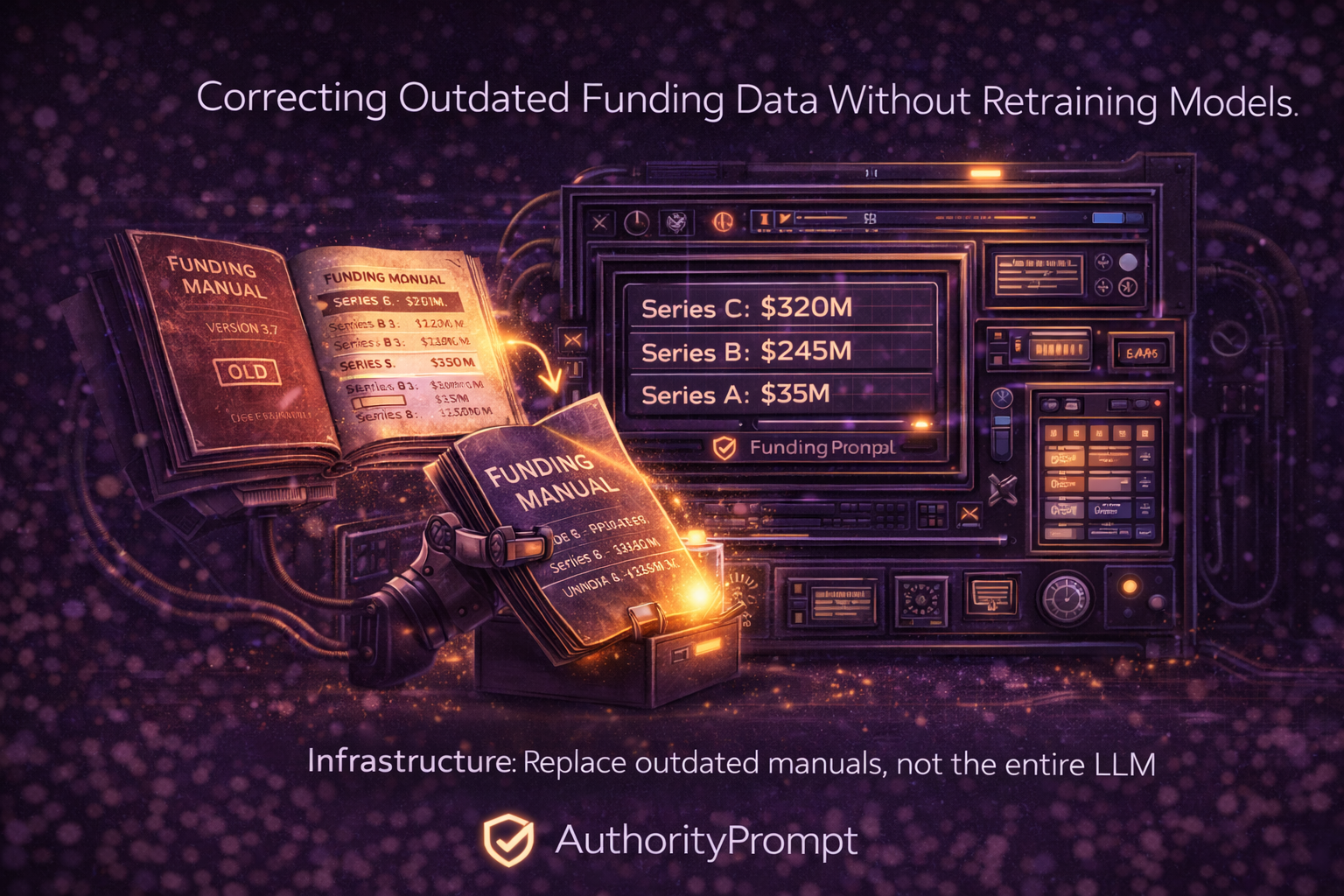 Correcting Outdated Funding Data Without Retraining Models